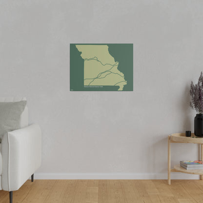 Missouri National Historic Trails Matte Canvas, Stretched, 0.75"