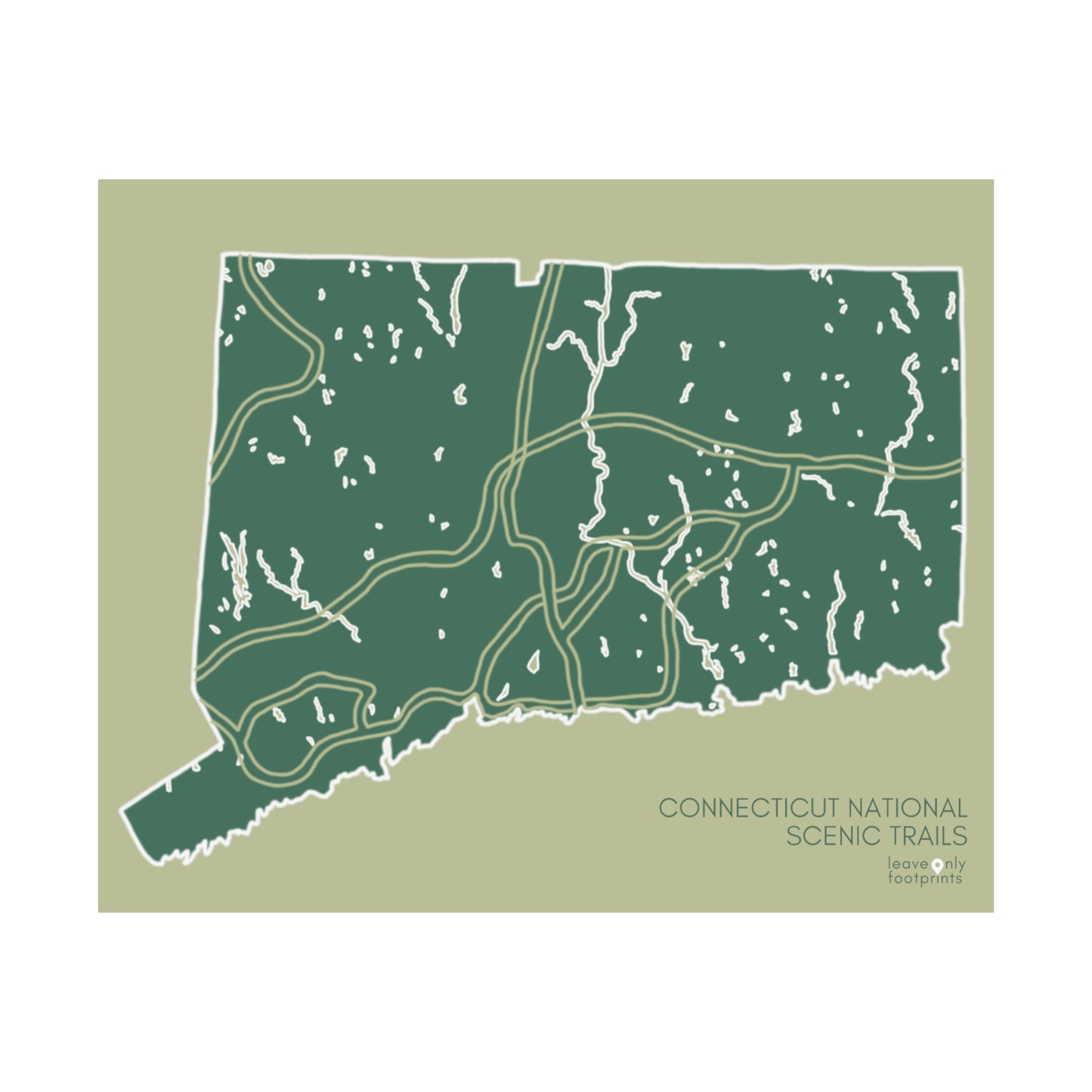 Connecticut National Scenic Trails Matte Horizontal Print