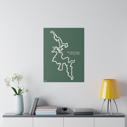 New River Gorge National Park Matte Canvas, Stretched, 0.75"