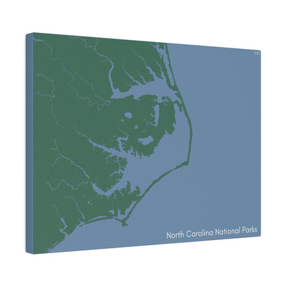 North Carolina National Parks Matte Canvas, Stretched, 0.75"