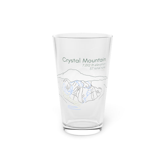 Crystal Mountain Pint Glass, 16oz