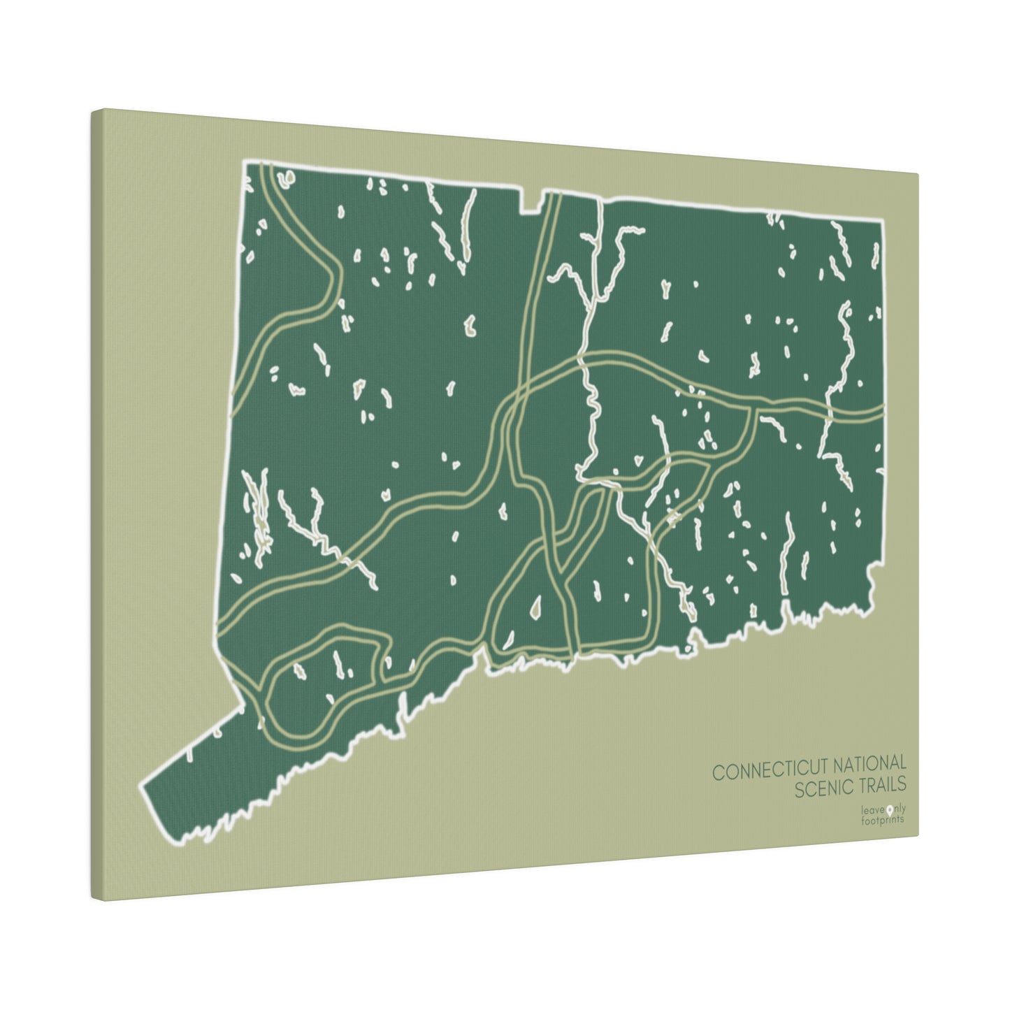 Connecticut National Scenic Trails Matte Canvas, Stretched, 0.75"