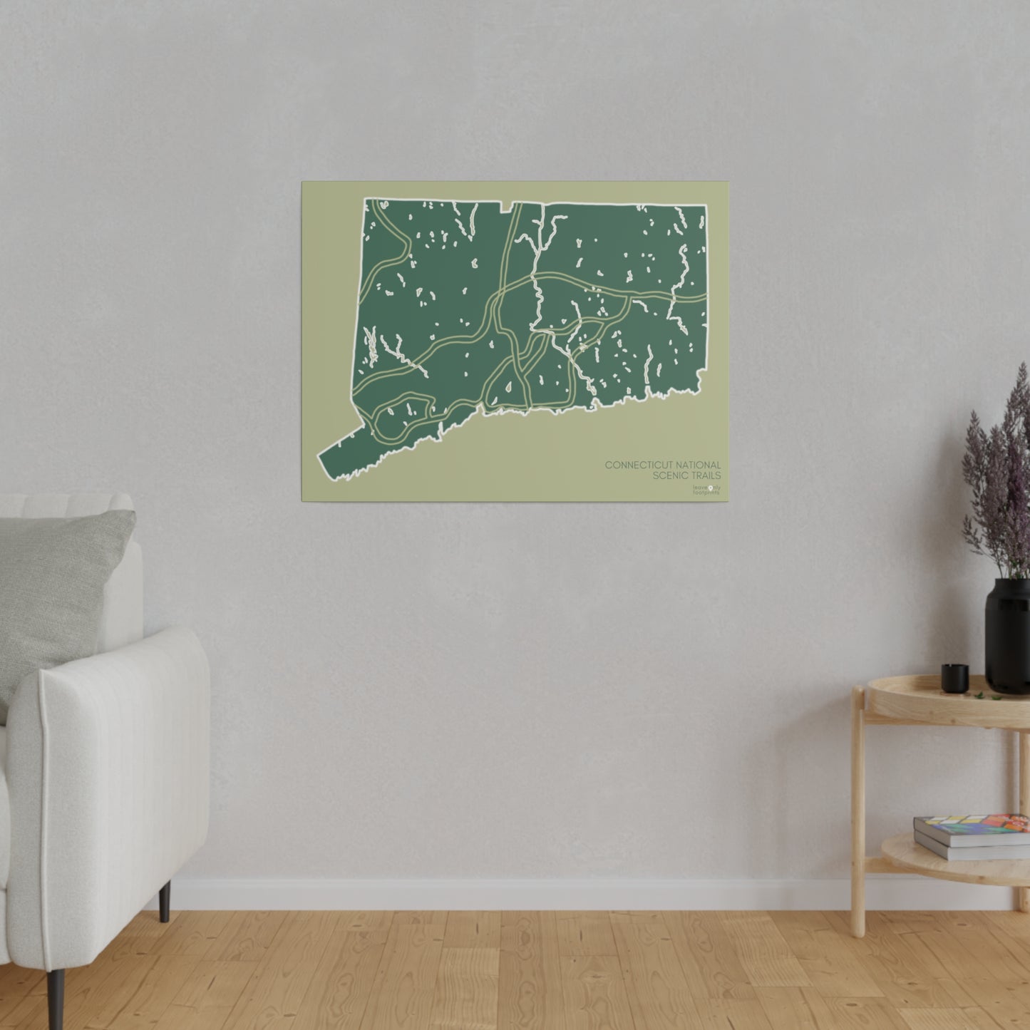 Connecticut National Scenic Trails Matte Canvas, Stretched, 0.75"