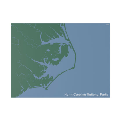 North Carolina National Parks Matte Canvas, Stretched, 0.75"