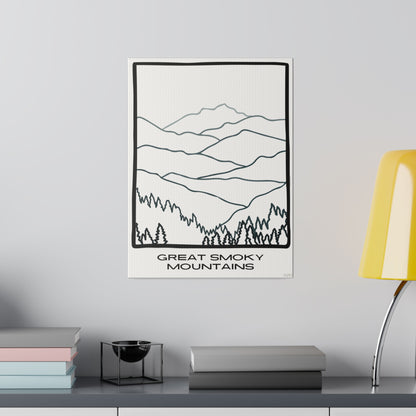 Great Smoky Mountains Matte Canvas, Stretched, 0.75"