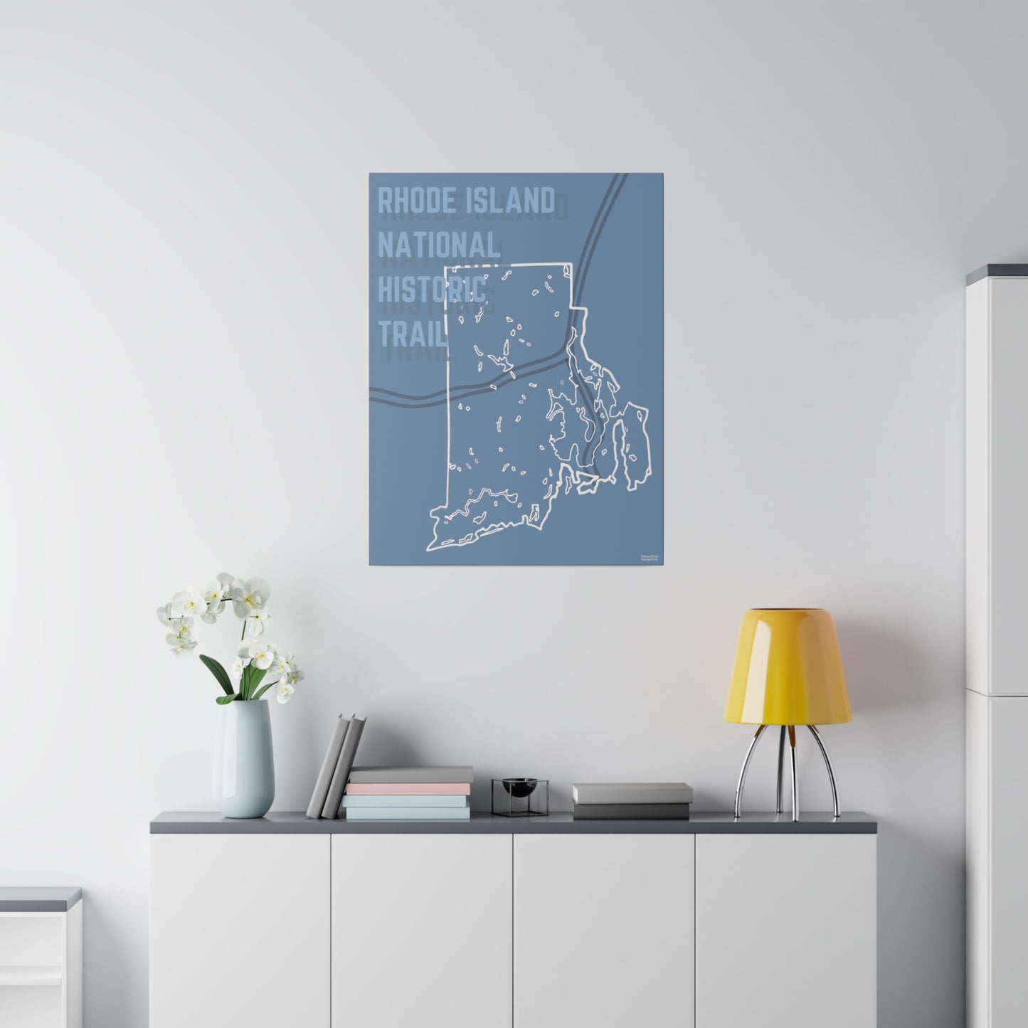 Rhode Island National Historic Trail Matte Canvas, Stretched, 0.75"