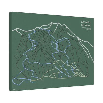 Snowbird Ski Resort Matte Canvas, Stretched, 0.75"